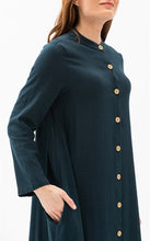 Load image into Gallery viewer, Women&#39;s Button Petrol Abaya
