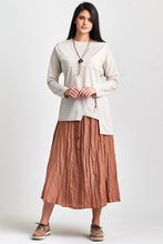 Load image into Gallery viewer, Women&#39;s Beige Blouse &amp; Skirt Set
