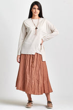 Load image into Gallery viewer, Women&#39;s Beige Blouse &amp; Skirt Set
