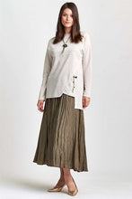 Load image into Gallery viewer, Women&#39;s Blouse &amp; Khaki Skirt Set
