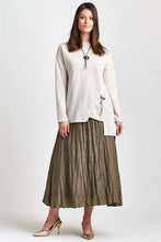 Load image into Gallery viewer, Women&#39;s Blouse &amp; Khaki Skirt Set
