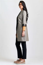 Load image into Gallery viewer, Women&#39;s Mesh Detail Striped Jacket &amp; Tunic Set
