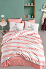 Load image into Gallery viewer, Patterned Pink Single Bed Duvet Cover Set

