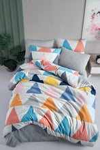 Load image into Gallery viewer, Patterned Grey Single Bed Duvet Cover Set
