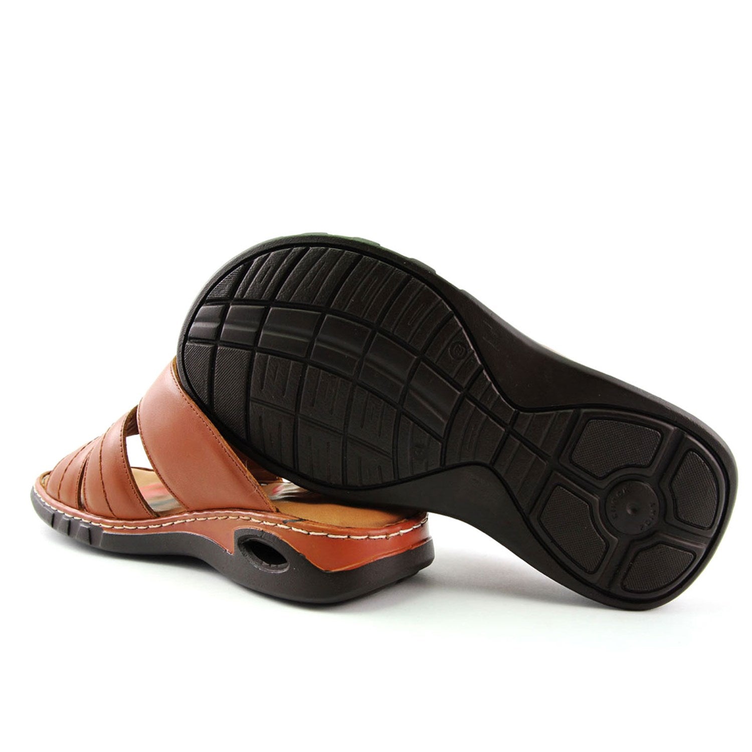 Men s Ginger Leather Slippers Big Bazaar Online Shop