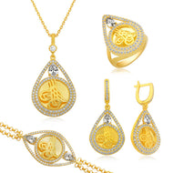 Women's Gold Plated Silver Jewelry Set