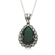 Women's Gemmed Silver Necklace