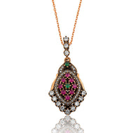 Women's Authentic Rose Plated Silver Necklace
