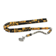 Load image into Gallery viewer, Men&#39;s Silver Tassel Fire Amber Prayer Beads
