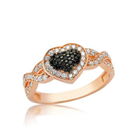 Women's Black Gemmed Ring