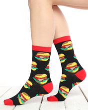 Load image into Gallery viewer, Women&#39;s Hamburger Pattern Socket Socks
