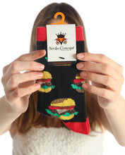 Load image into Gallery viewer, Women&#39;s Hamburger Pattern Socket Socks
