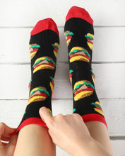 Load image into Gallery viewer, Women&#39;s Hamburger Pattern Socket Socks
