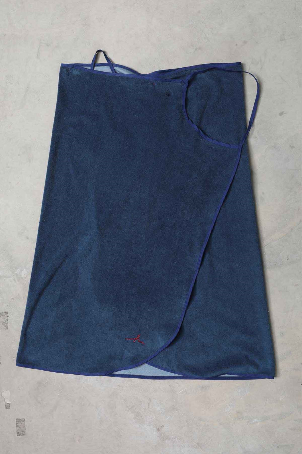 Women's Strappy Navy Blue Beach Robe / Towel