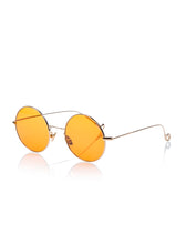 Load image into Gallery viewer, Women&#39;s Yellow Lens Metal Sunglasses
