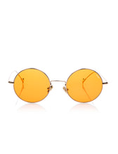 Load image into Gallery viewer, Women&#39;s Yellow Lens Metal Sunglasses
