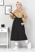 Load image into Gallery viewer, Women&#39;s Pocket Camel Color Block Trenchcoat
