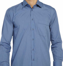 Load image into Gallery viewer, Men&#39;s Classic Cut Long Sleeves Plain Indigo Shirt
