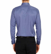 Load image into Gallery viewer, Cufflinks Buttoned Plain Indigo Micro Fabric Slim Fit Shirt
