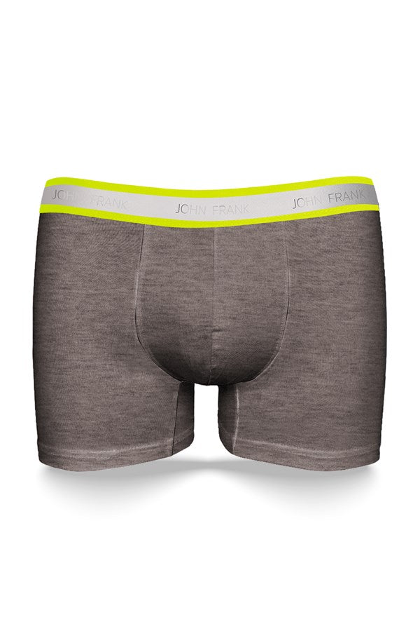 Men's Neon Detail Grey Melange Boxer