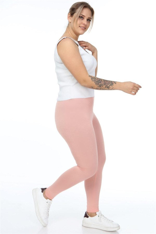 Women's Oversize Pink Straight Fit Slimming Leggings