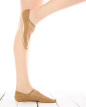 Load image into Gallery viewer, Women&#39;s Heart Pattern Beige Mesh Babette Socks
