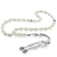 Load image into Gallery viewer, Stainless Metal Fringe Barley Cut Nacre Natural Stone Prayer Beads
