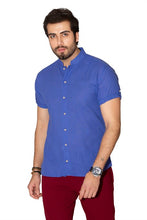 Load image into Gallery viewer, Men&#39;s Short Sleeves Saxe Shirt
