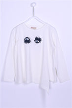 Load image into Gallery viewer, Teen Girl&#39;s Long Sleeves Printed White T-shirt

