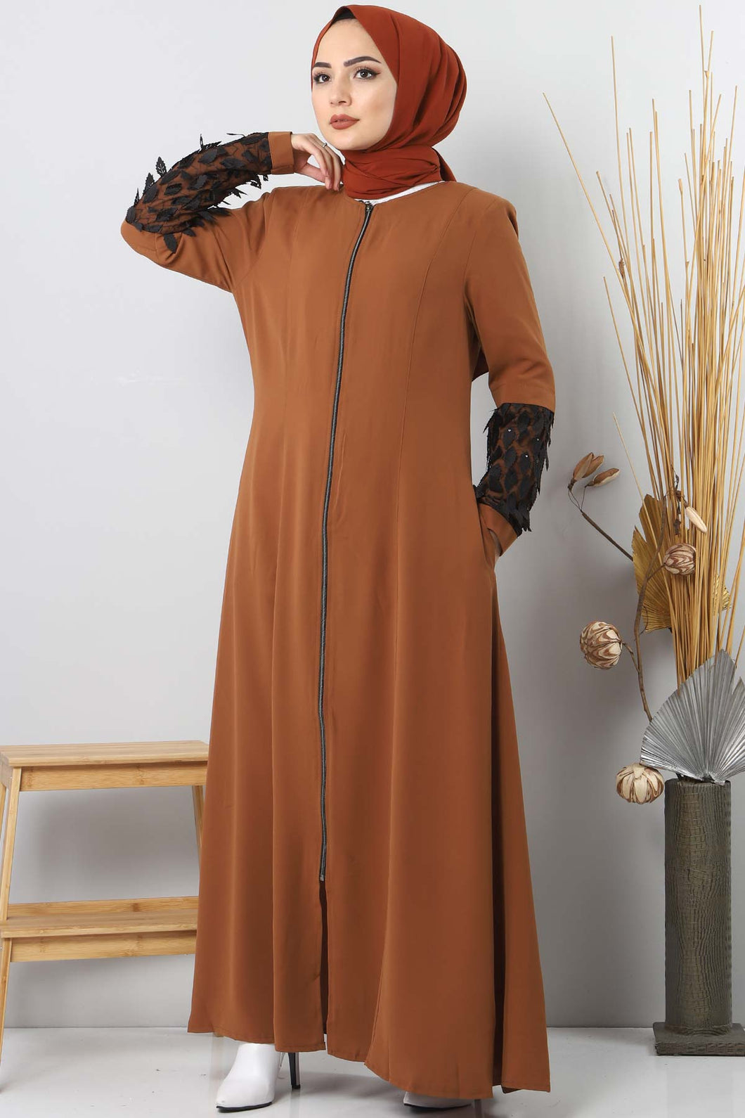 Women's Oversize Sleeve Detail Ginger Abaya