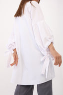 Women's Pleated Sleeve Tunic