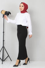 Load image into Gallery viewer, Women&#39;s Shirred White Blouse
