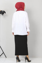 Load image into Gallery viewer, Women&#39;s Shirred White Blouse
