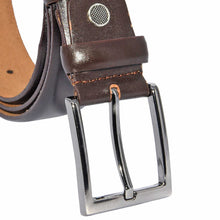 Load image into Gallery viewer, Men&#39;s Plain Dark Brown Leather Classic Belt- 3.5 cm
