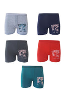 Boy's Patterned Multi-color Boxer- 5 Pieces