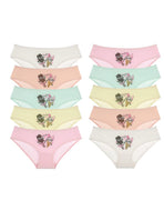 Girl's Printed Mixed Color Panties (10 Pieces)