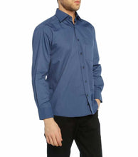 Load image into Gallery viewer, Men&#39;s Classic Cut Long Sleeves Plain Navy Blue Shirt
