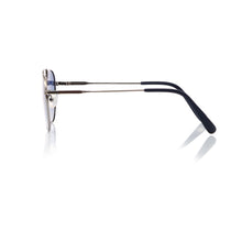 Load image into Gallery viewer, Unisex Blue Lens Metal Sunglasses
