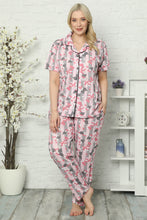 Load image into Gallery viewer, Women&#39;s Oversize Short Sleeves Pocket Cotton Pajama Set
