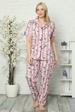 Load image into Gallery viewer, Women&#39;s Oversize Short Sleeves Pocket Cotton Pajama Set
