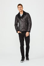 Load image into Gallery viewer, Men&#39;s Mono Collar Wrap Inner Fur Swede Coat
