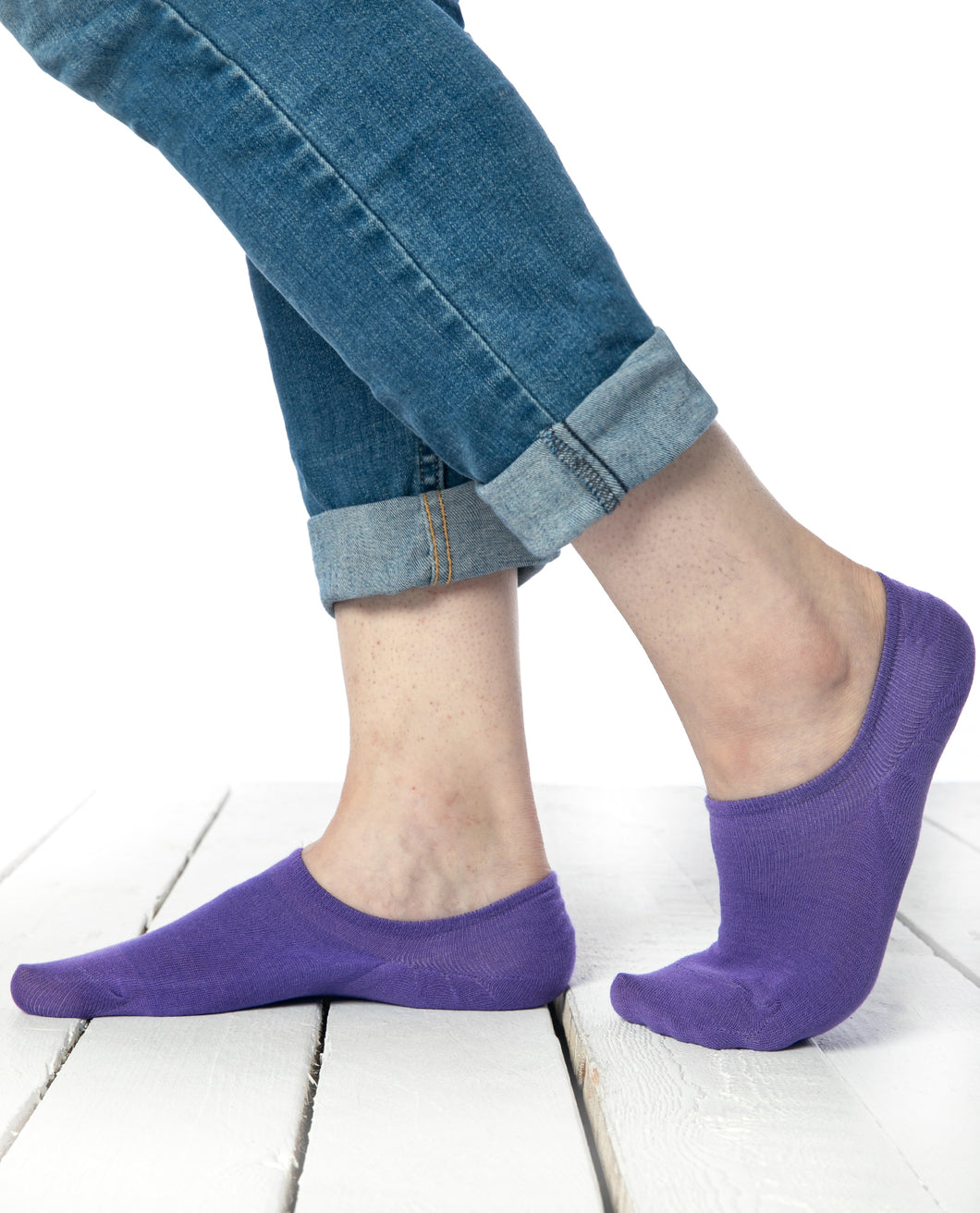 Unisex Purple Non-Slip Silicone Babette Socks
