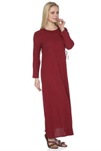 Load image into Gallery viewer, Women&#39;s Embroidered Claret Red Abaya
