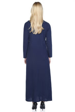 Load image into Gallery viewer, Women&#39;s Embroidered Navy Blue Abaya
