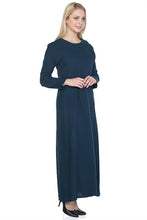 Load image into Gallery viewer, Women&#39;s Embroidered Petrol Green Abaya
