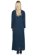 Load image into Gallery viewer, Women&#39;s Embroidered Petrol Green Abaya
