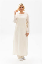 Load image into Gallery viewer, Women&#39;s Embroidered Cream Gauze Abaya
