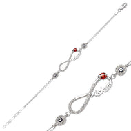 Women's Infinity Figure Silver Bracelet