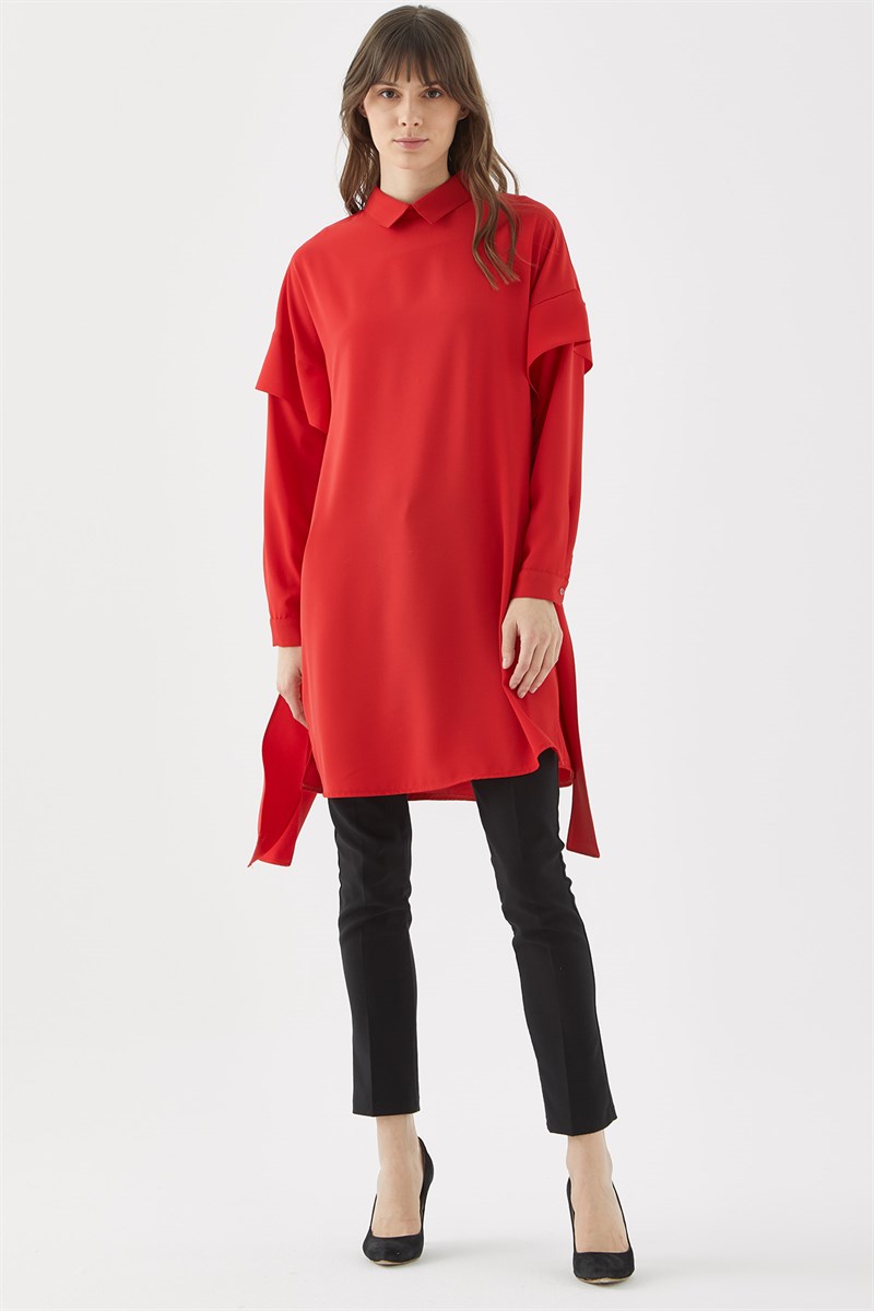 Women's Oversize Red Tunic