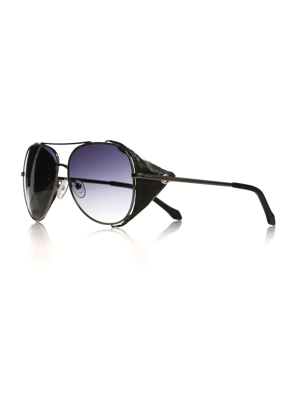 Unisex Black Metal Sunglasses